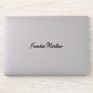 Stylish Custom Name Script Handwritten Laptop 