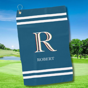Stylish Custom Personalised Monogram Name   Golf Towel