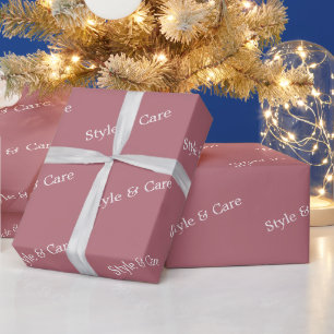 Stylish Custom Text Pattern Modern Rose Gold Wrapping Paper