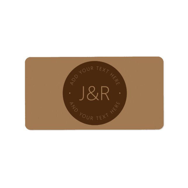 Stylish Customisable Label (Front)
