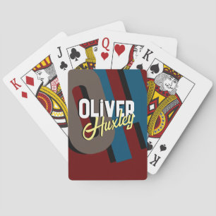 Stylish Customisable Monogram Playing Cards