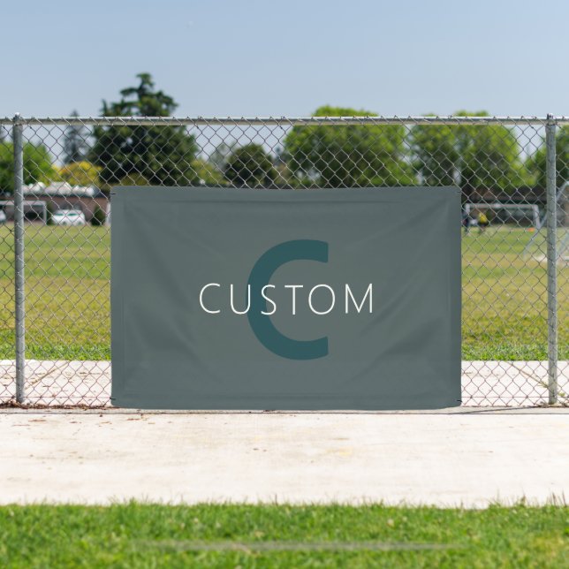 Stylish Customisable Monogram Template Banner (Insitu)