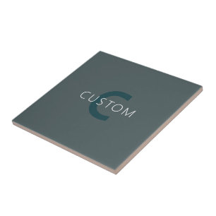Stylish Customisable Monogram Template Ceramic Tile