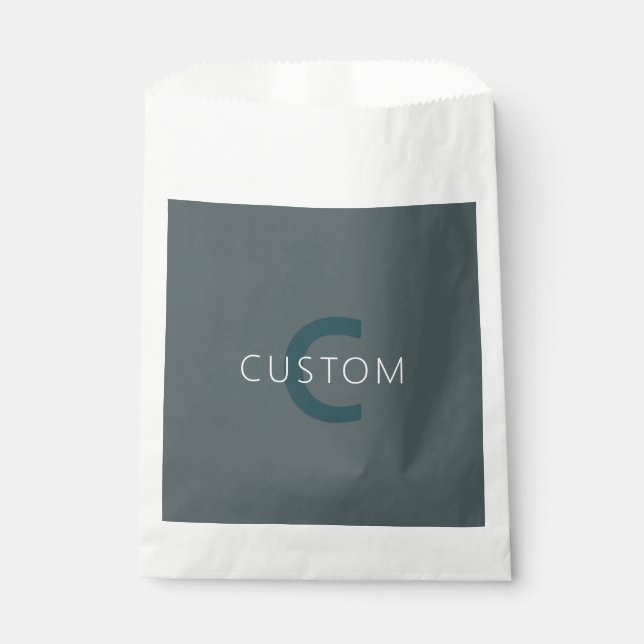 Stylish Customisable Monogram Template Favour Bag (Front)