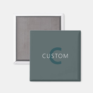 Stylish Customisable Monogram Template Magnet