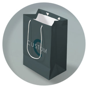 Stylish Customisable Monogram Template Medium Gift Bag