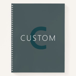 Stylish Customisable Monogram Template Notebook