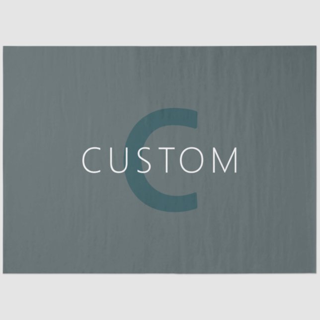 Stylish Customisable Monogram Template Tissue Paper (Front)