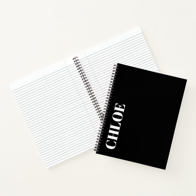 Stylish Customisable Personalised Name Gift  Notebook (Inside)