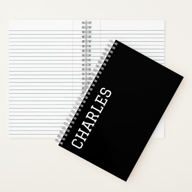Stylish Customisable Personalised Name Gift  Notebook (Inside)