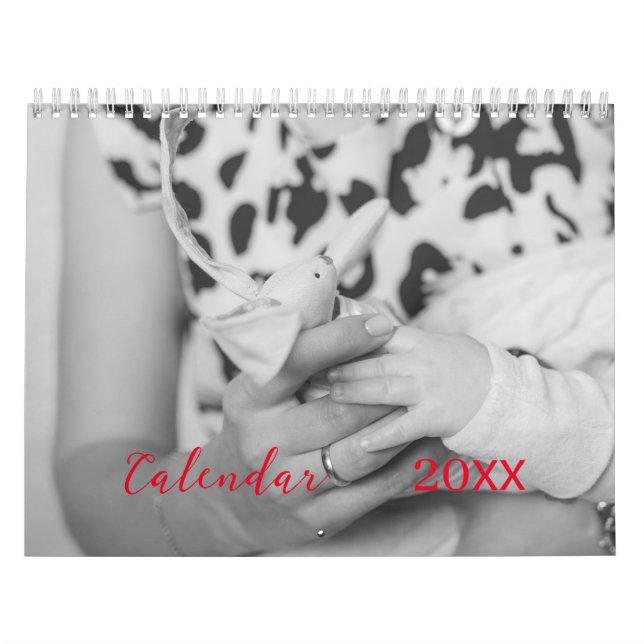 Stylish customisable retro photo calendar. calendar (Cover)