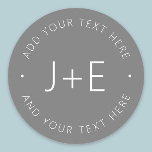 Stylish Customisable Text Classic Round Sticker