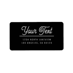 Stylish Customisable Text Return Address Label