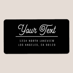 Stylish Customisable Text Return Address Label