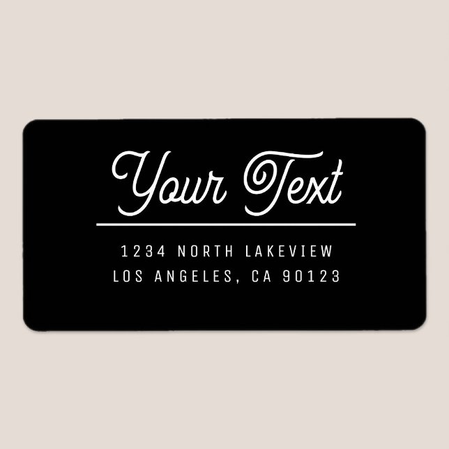 Stylish Customisable Text Return Address Label (Creator Uploaded)