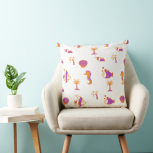 Stylish Cute Colourful Sea Life Underwater Pattern Cushion