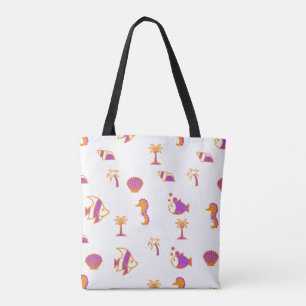 Stylish Cute Colourful Sea Life Underwater Pattern Tote Bag