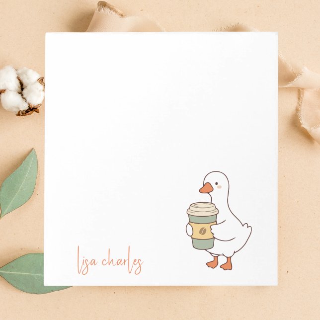 Stylish Cute Goose Unique Trendy Simple  Notepad (Creator Uploaded)