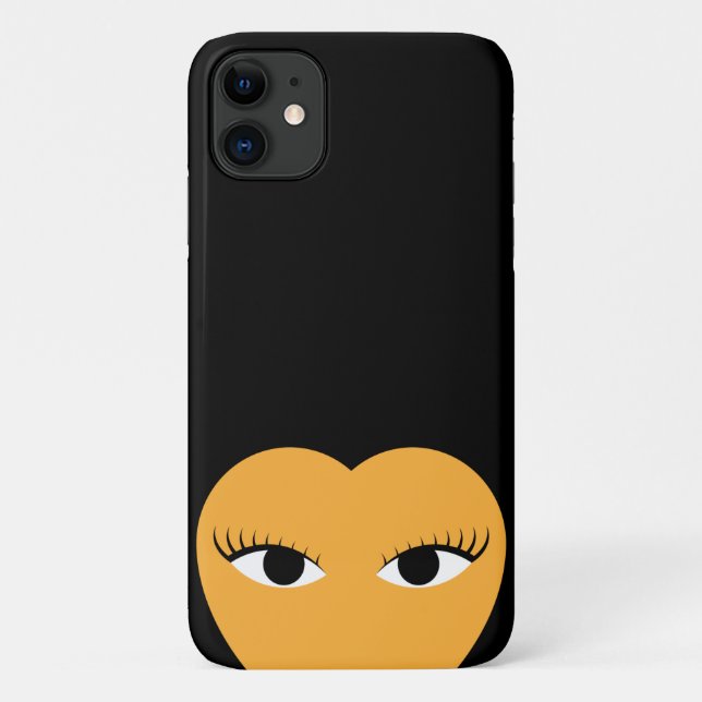 Stylish Cute Heart with Eyes Case-Mate iPhone Case (Back)