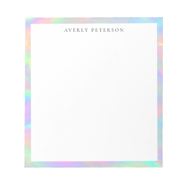 Stylish Cute Pastel Abstract Border Custom Notepad (Front)