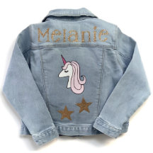 Stylish Cute Unicorn Toddler's Denim Jean Jacket 
