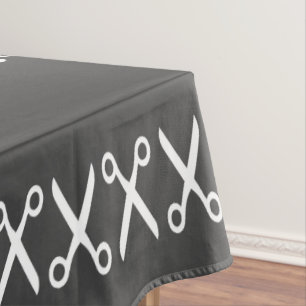 Stylish Cutting Scissors Hairdresser Tailor Tablecloth