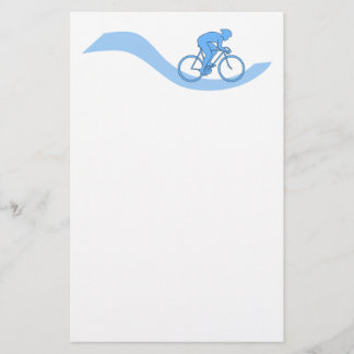 Stylish Cycling Themed Design in Blue. Stationery