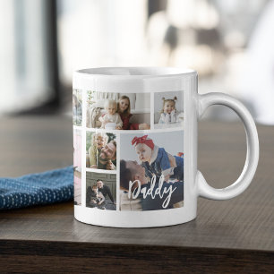 Stylish Daddy 15 Photo Collage Coffee Mug
