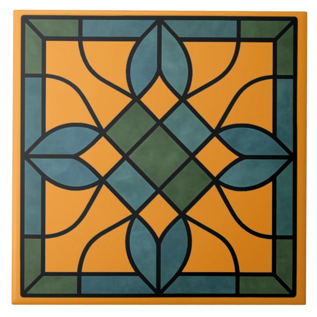 Stylish Decorative Glass-Look Ceramic Tile (Front)