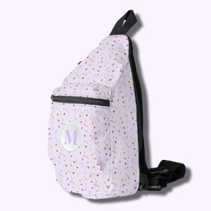 Stylish Delicate Wildflowers Lavender Sling Bag