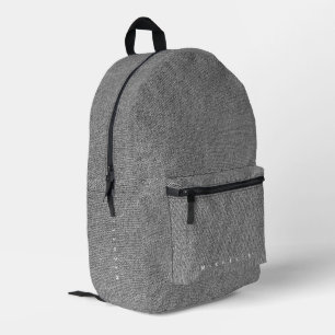 Stylish Denim Grey Jeans Minimalist  Printed Backpack