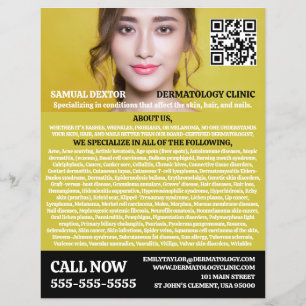 Stylish Dermatologist, Dermatology Clinic, QR Code Flyer