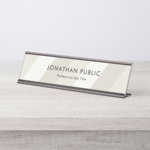 Stylish Design Elegant Pastel Colour Harmony Top Desk Name Plate