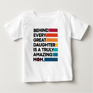 Stylish Design Expression text for Mothers day  Baby T-Shirt