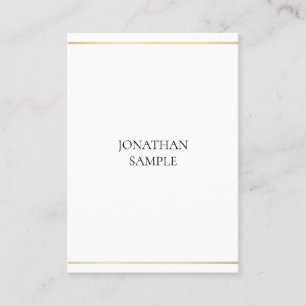 Stylish Design Modern Professional Gold Look Clean Business Card
