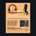 Stylish Design, Podcaster, Podcast Advertising Flyer<br><div class="desc">Stylish Design,  Podcaster,  Podcast Advertising Flyer by The Business Card Store.</div>