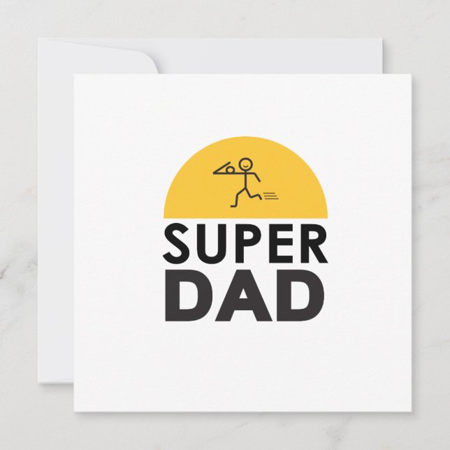 Stylish Design "SUPER DAD" Personalised Wishes (Front)