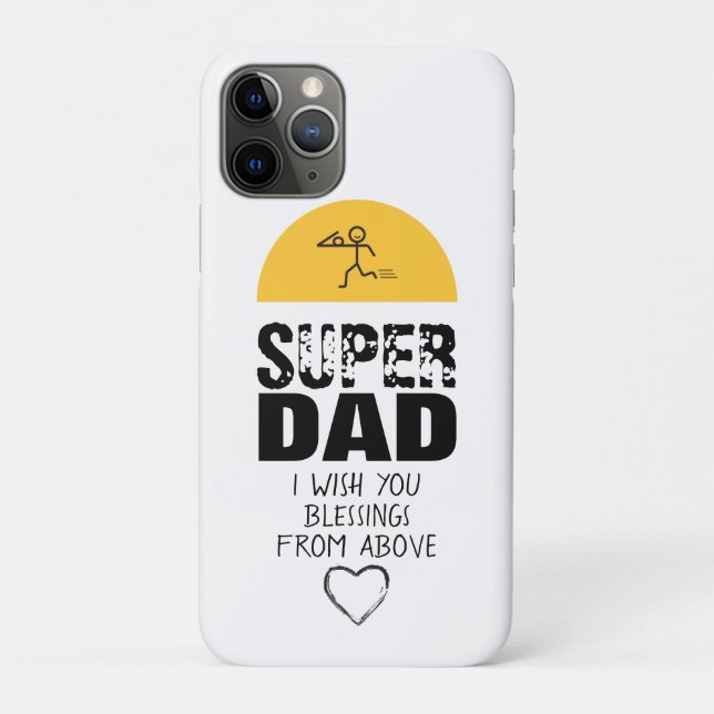 Stylish Design "SUPER DAD" Personalised Wishes Case-Mate iPhone Case (Back)