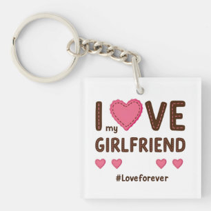 Stylish design with loving hearts key ring