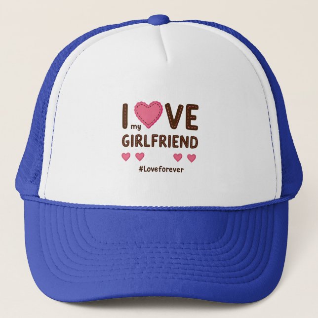 Stylish design with loving hearts  trucker hat (Front)