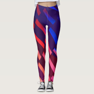 Stylish Diagonal Geometric - Leggings