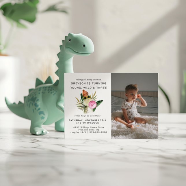Stylish Dinosaur | Birthday Party Invitation (Creator Uploaded)