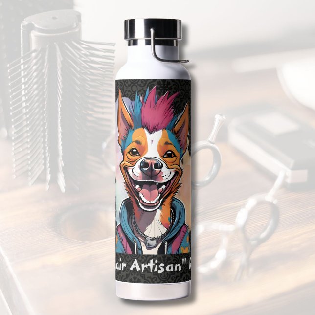 Stylish Dog Gifts for Hairdressers Hair Stylists Water Bottle (Stylish Dog Gifts for Hairdressers Hair Stylists)