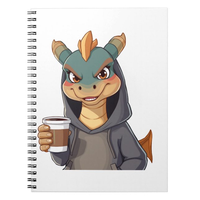 Stylish dragon for coffee lovers! notebook (Front)
