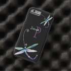 Stylish Dragonfly Black Monogrammed
