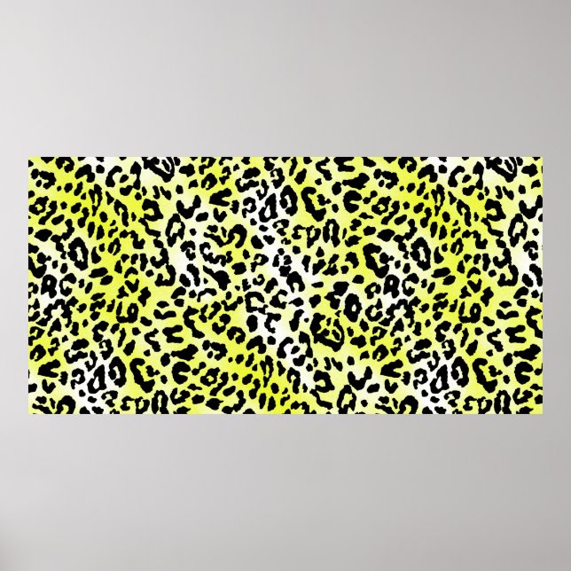 stylish dress pattern design with leopard skin eff poster (Front)