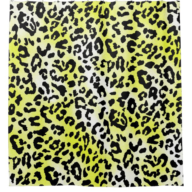 stylish dress pattern design with leopard skin eff shower curtain (Front)