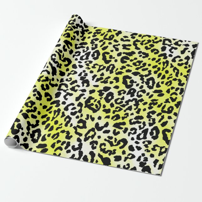 stylish dress pattern design with leopard skin eff wrapping paper (Unrolled)