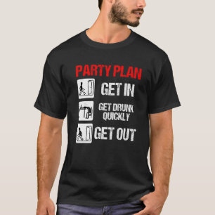 Stylish Drunk Party Alcohol Drinking Festival Fun T-Shirt