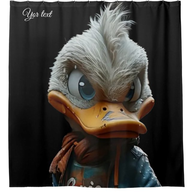 Stylish Duck in the City Shower Curtain (Front)